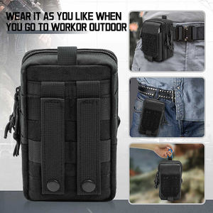 Riñonera Táctica Molle para Teléfono Móvil con 2 Compartimentos para Equipo de Defensa Personal - Product Image 5