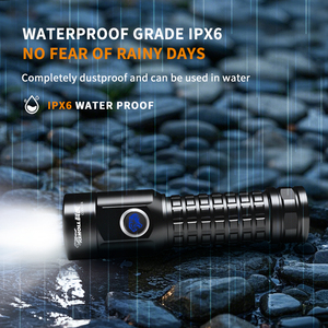 Đèn pin chiến thuật <span class=keywords><strong>LED</strong></span> tích điện USB, thân nhôm, chống nước IPX6, độ sáng cao 800 <span class=keywords><strong>lumen</strong></span>, có thể điều chỉnh độ zoom, đèn pin EDC - Product Image 4