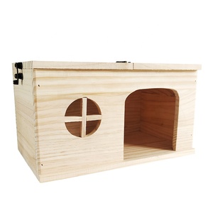 Jaula de madera de conejo para mascotas, casa de hámster con ventana, jaula de animales pequeños, chinchilla y casa de conejillo de indias, <span class=keywords><strong>nueva</strong></span> - Product Image 2