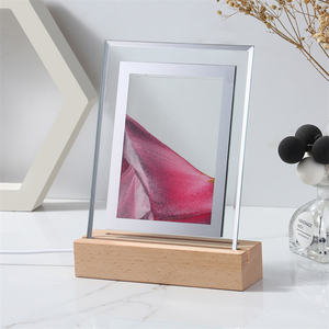 新しい木製ベーステーブルランプバブルモーション落下ガラス砂画像流れる砂感覚心を落ち着かせるそわそわおもちゃ砂アート画像 - Product Image 5