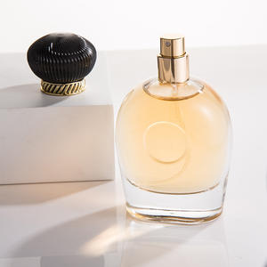 High Quality 80ml Clear Glass Cylindrical Perfume Bottle Flat <strong>Spray</strong> with Round Label <strong>Window</strong> Fragrance Bottle - Product Image 2