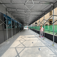 Tente mobile imperméable sans parois latérales avec structure en acier galvanisé pour atelier d'usine