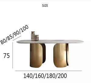 Modern Luxury <strong>Dining</strong> <strong>Tables</strong> and Chairs Luxury <strong>Table</strong> Marble Stainless Steel <strong>Dining</strong> <strong>Table</strong> <strong>Set</strong> - Product Image 6