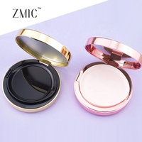 Boîtier vide pour fond de teint Rose Gold magnétique, conteneur compact rond en plastique pour poudre BB, blush pressé, emballage