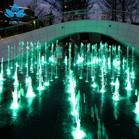 Fontaine d'eau extérieure commerciale moderne et durable en acier inoxydable pour sol sec, avec design personnalisé et exportation mondiale