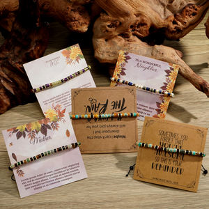 Pulsera de cuentas cilíndricas de piedra natural Resoul, pulsera de macramé trenzada ajustable, joyería artesanal bohemia, regalo para hombres y mujeres - Product Image 3