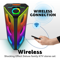 Altavoz para Fiestas Modelo Privado 4*12 Pulgadas para V5.0, 130W RMS, Batería de 11.1V 9000mAh, Carga Inalámbrica, USB, SD, FM, Control Remoto