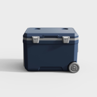 Chine 45L Promotion personnalisée chariot grand golf Portable glacière en plastique glacière à roues