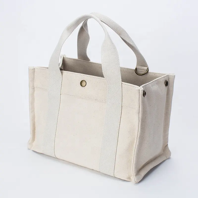 Trendy Veel Zak Grote Capaciteit Katoenen Canvas Winkelen Vrouwen Handtas Dames Canvas Handtas Tas Effen Grote Rits Eco