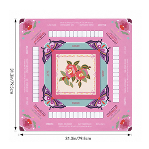 Tappetino Antiscivolo in Pelle per Tavolo da Mahjong Americano, Copertura Personalizzata Stampata per Superficie di Gioco - Product Image 2