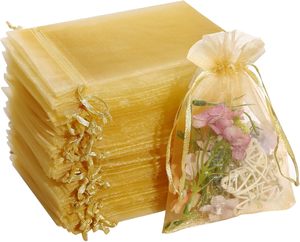 10x15cm personalizzato trasparente di grandi dimensioni borsa <span class=keywords><strong>Organza</strong></span> 50 pz gioielli braccialetto profumo natale caramelle materiali da imballaggio - Product Image 1