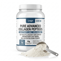 Collagène Pur Avancé en Peptides HACCP, Marque Privée, Marin/Bovin Nourri à l'herbe, Santé Intestinale, Peau Éclatante, Certifié Halal et Casher