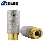 SHDIATOOL Fraise diamantée brasée sous vide de 10-50 mm, filetage M14, pour le découpage et l'agrandissement de carreaux et de pierres
