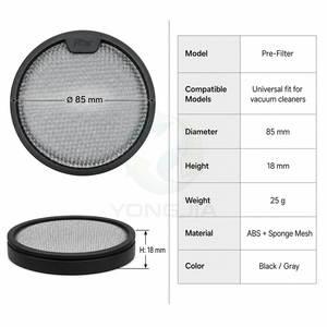 Filtre pré-médicalisé réutilisable SuzhouYJ avec éponge intégrée pour aspirateurs Dreame T10/T20 Pro/Z10 Station/<span class=keywords><strong>T30</strong></span>/<span class=keywords><strong>Xiaomi</strong></span> G9/G10 - Product Image 4