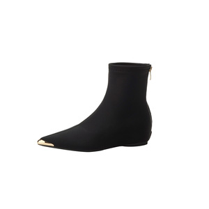 Nouvelles bottes à talons épais en cuir PU pour femmes, avec fermeture éclair, chaussures tendance pour femmes, nouveaux styles de bottes pour femmes - Product Image 5
