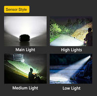 Nouvelle lampe frontale USB puissante avec capteur d'induction, étanche, zoom, rechargeable, LED COB 18650