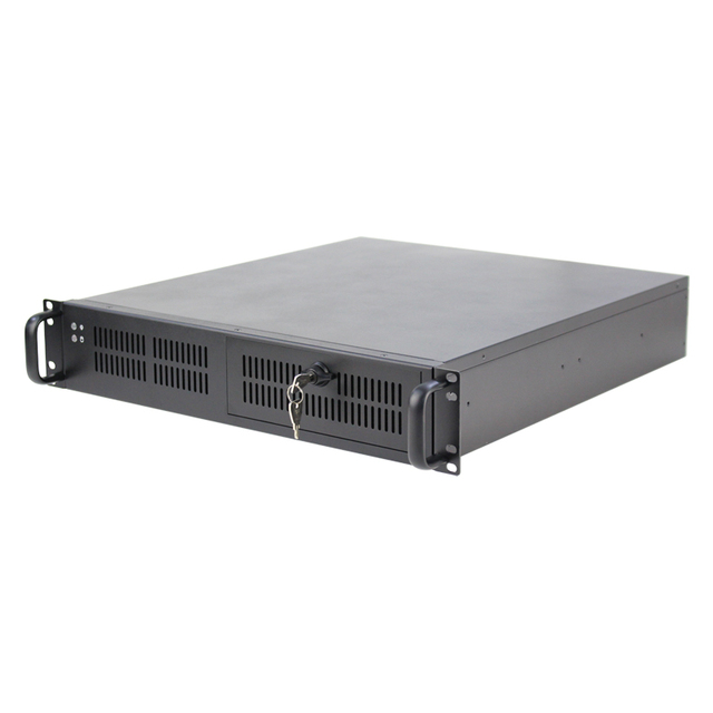 2U Server Chassis Server Case Rack Mount Case Industrial Computer Case Support 2 Drive Bays 1 5.25'' CD-ROM
