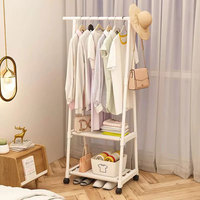 Nouveau produit tendance : Porte-manteau pliant réglable en métal pour armoire et salle de bain