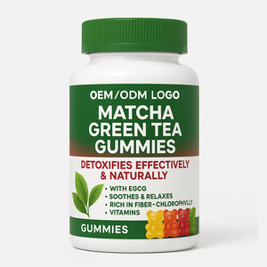 Antioksidan dewasa detoks Matcha teh hijau Gummies kaya akan serat klorofil vitamin meningkatkan suasana hati meningkatkan konsentrasi kognitif - Product Image 5