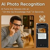 Lunettes caméra intelligentes en matériau flexible TR, verres anti-lumière bleue, 8MP, photo/vidéo mains libres, reconnaissance d'objets par IA en temps réel