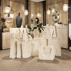 <span class=keywords><strong>Borsa</strong></span> Tote in Tela di Cotone Ecologica Personalizzabile con Stampa, Manico Lungo, Motivo a Lettere, Misura Media, Chiusura a Spalla, Vendita all'Ingrosso - Product Image 3