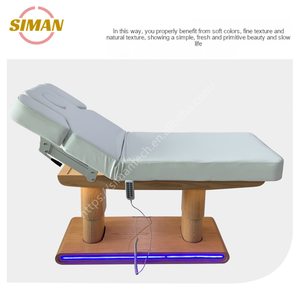 Siman meja pijat bulu mata elektrik, furnitur Salon kecantikan <span class=keywords><strong>buruk</strong></span> <span class=keywords><strong>Spa</strong></span> wajah elektronik 4 motor dengan sandaran tangan dapat disesuaikan - Product Image 3