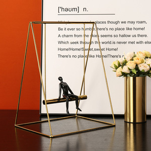 Tác phẩm điêu khắc Bắc Âu sắt Swing nhân vật phòng khách Máy tính để bàn tủ rượu Nhà Sáng tạo TV Tủ trang trí Đối tượng mục - Product Image 4