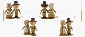 2023 nuovi mestieri in resina di Design Happy thanksgives 4.21 ''H nuovi prodotti per l'autunno - Product Image 5