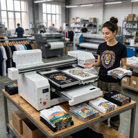 Imprimantes DTG Industrielles A2/A1 de Haute Qualité à Prix d'Usine, 4 Têtes d'Impression XP, Technologie Jet d'Encre 5 Couleurs, Automatiques pour Vêtements