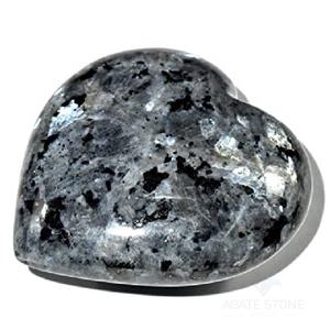 Pierre de guérison du cœur gonflé en larvikite véritable polie pour la protection de l'aura de mise à la terre profonde stabilité émotionnelle de l'énergie de l'amour - Product Image 1