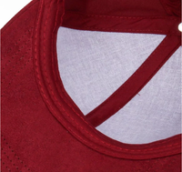 Broderie personnalisée classique Gorra Beisbol 6 panneaux couleur bordeaux uni Concevez votre propre casquette de papa en daim Chapeaux de bal structurés réglables