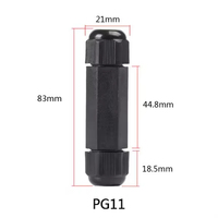 Boîtier de jonction étanche IP68 avec connecteur droit, connecteur de câble électrique PG11/13, prise extérieure, bornier