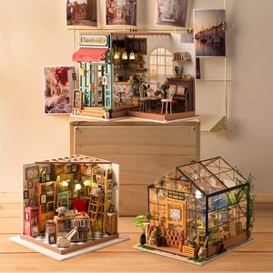 DWI DIY <span class=keywords><strong>Maison</strong></span> miniature <span class=keywords><strong>en</strong></span> <span class=keywords><strong>bois</strong></span> à construire, Kit de bricolage pour <span class=keywords><strong>maison</strong></span> de poupée, <span class=keywords><strong>Jouet</strong></span> de loisir pour enfants et adultes - Product Image 6