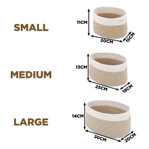 Panier de rangement <span class=keywords><strong>à</strong></span> <span class=keywords><strong>linge</strong></span> fait main surdimensionné personnalisable de style couleur unie panier de rangement en <span class=keywords><strong>corde</strong></span> de coton avec poignées - Product Image 2