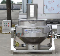 Mélangeur de cuisson industriel basculant à double enveloppe de 100L à 600L, chauffage électrique/GPL/vapeur, mélangeur planétaire