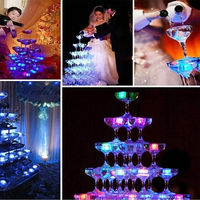 Cubetti di Ghiaccio LED Multicolore Lampeggianti Impermeabili Luminosi al Buio per Bar, Club, Feste in Casa, Decorazioni per Vino e Lauree