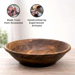 Bol à salade en bois artisanal avec cuillères de service, grand bol de service en bois rustique pour la cuisine et la salle à manger - Product Image 6
