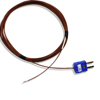 Sensor de Temperatura Tipo T con Conector Azul Mini, Cable Aislado de PTFE, Sonda de Temperatura Industrial de Alta Precisión