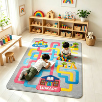 Lernfähiger Straßenplan-Teppich, Individuell Bedruckter Stadtstraßen-Kinderzimmerteppich mit Logo für Schlafzimmer und Klassenzimmer