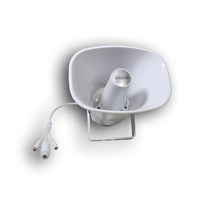 Haut-parleur à cornet 15 W avec amplificateur de classe D intégré, alimentation PoE ou 12 à 24 VDC ; Idéal pour l'intégration de systèmes de vidéosurveillance