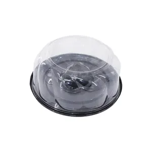 PET Kunststoff runde kuchen box dome für verpackung kuchen lebensmittel dessert gebäck tablett
