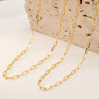 Pulsera y Collar de Cadena de Oro de 10k, Diseño de Clip de Papel de 1.9mm, Hueco y Sólido, Venta al Por Mayor