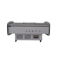 Réfrigérateur à verre incurvé, comptoir réfrigéré pour salades, vitrine commerciale pour salades, armoire à salades pour restaurant, 1,6 m