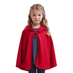 Capa con capucha <span class=keywords><strong>roja</strong></span> para niños, disfraz de <span class=keywords><strong>Caperucita</strong></span> <span class=keywords><strong>Roja</strong></span> para niñas, disfraz de cuento de hadas para Halloween - Product Image 1