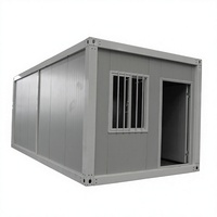 Bureau préfabriqué en conteneur plat en acier de 20 pieds, design moderne et respirant, de forme carrée