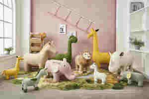 ของเล่นยัดนุ่นเด็กสำหรับตกแต่งห้อง,ของเล่นรูปสัตว์ตลกสำหรับเด็กของเล่นเด็ก Beluga Pouf - Product Image 3