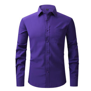 Chemise Formelle Américaine Confortable en Flanelle Extensible Anti-Boulochage à Manches Longues pour Homme – Tenue Professionnelle Décontractée pour le Bureau - Product Image 3