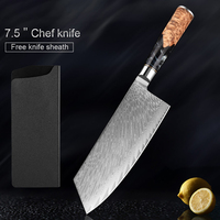 Couteau à trancher utilitaire le plus populaire outils de cuisine avec manche en résine ensemble de couteaux de chef de cuisine en acier damas pour la cuisine