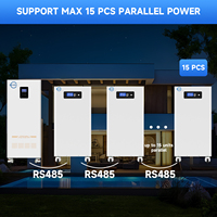 Système de stockage d'énergie tout-en-un avec batterie au lithium LiFePO4 51,2 V 16 kWh et onduleur solaire hors réseau 48 V 5 kW 300 Ah