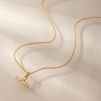 LUCKYJIU Fabricant de bijoux personnalisés, collier pendentif en acier inoxydable plaqué or 18 carats, classique, avec cristaux, pour femmes, résistant à l'eau